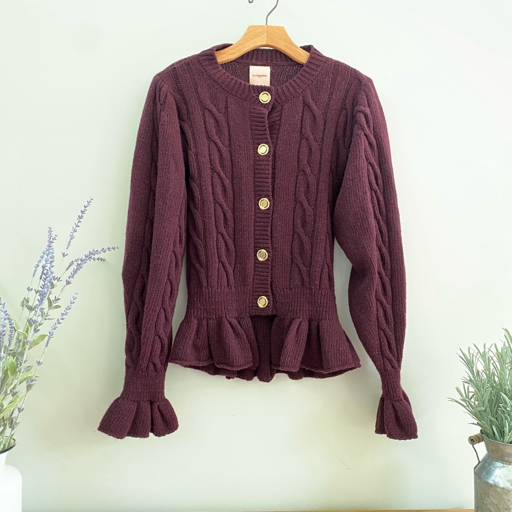 La Semaine Paris Audrey Wool Cardigan